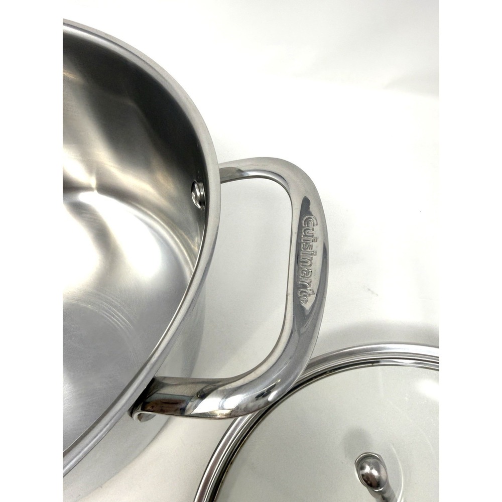 Cuisinart 5.75 Qt Stock Pot Stainless Steel With Glass Lid 7665-22G - Picture 8 of 10